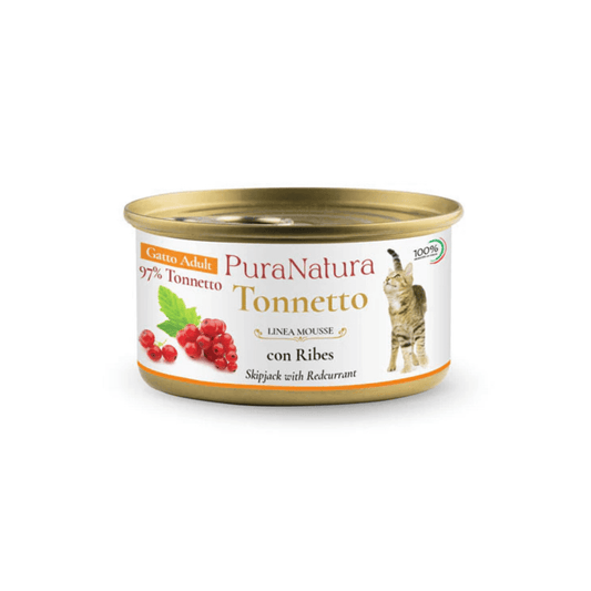 Scatoletta Gatto PuraNatura Mousse Tonno e Ribes